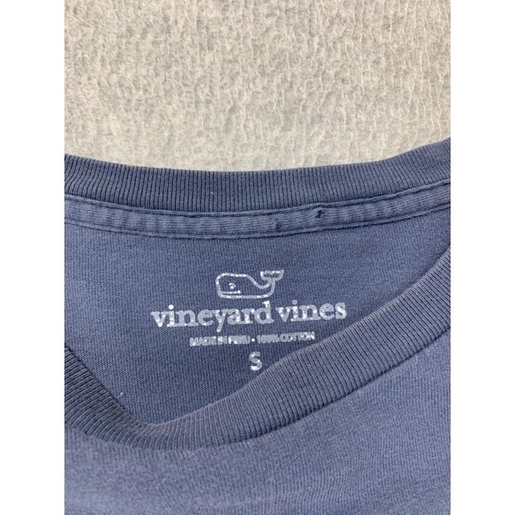 Vineyard Vines Texas Logo Long Sleeve Crew Tee Shirt (Men's Small) Blue - Picture 3 of 10